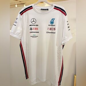 🌾 Mercedes AMG Petronas Men's White and Red Tee